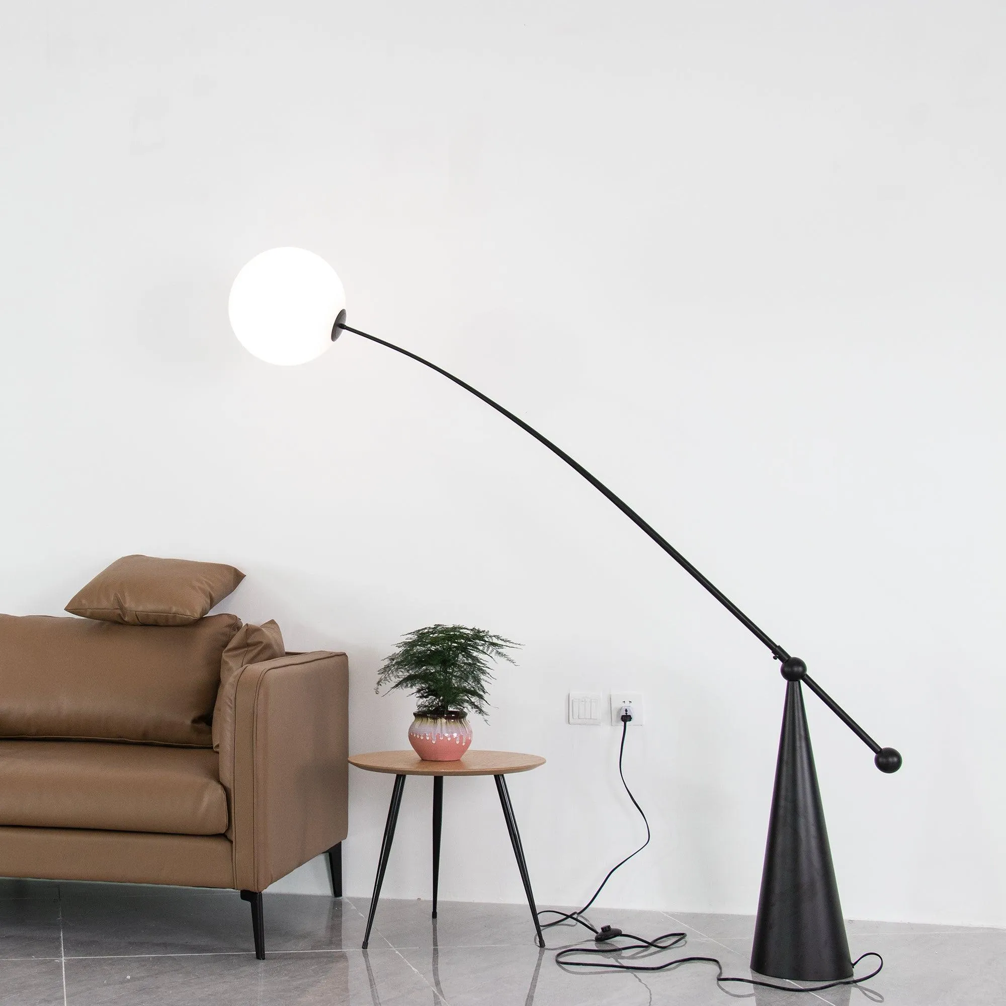 Opal Arc Floor Lamp