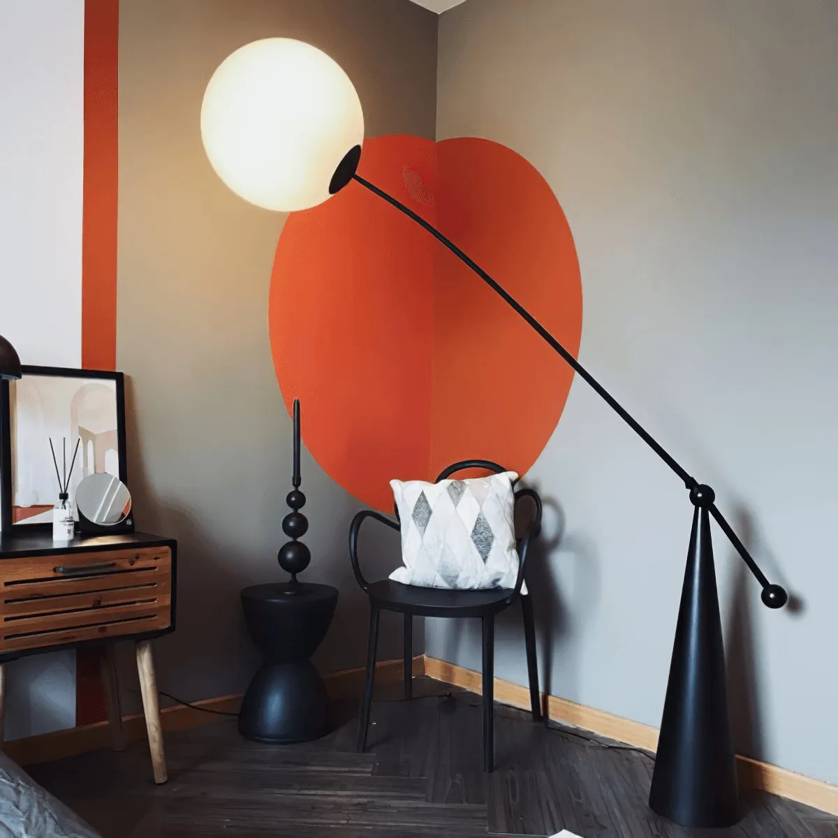 Opal Arc Floor Lamp