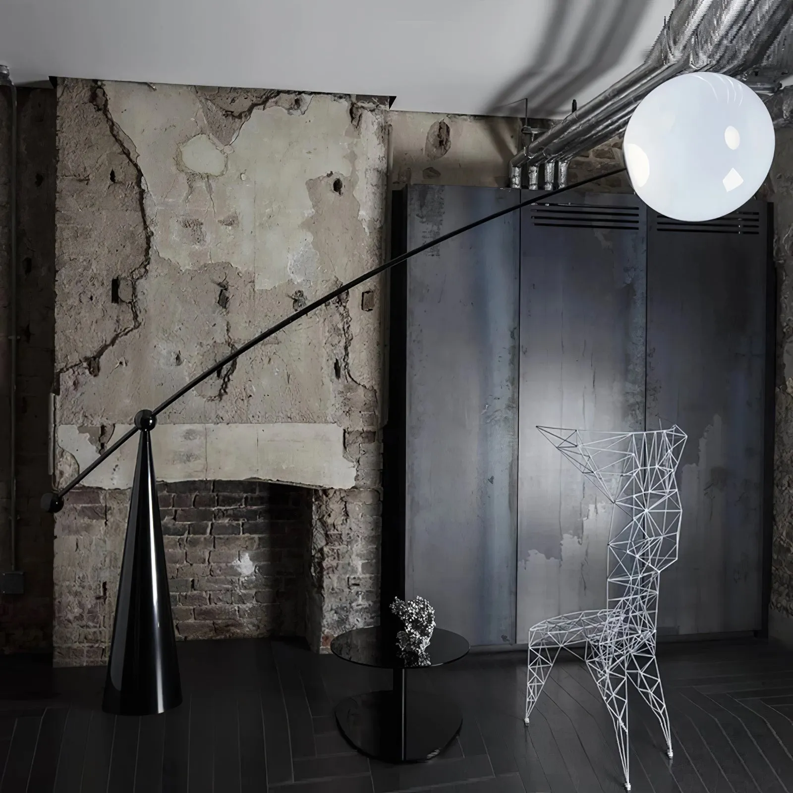 Opal Arc Floor Lamp