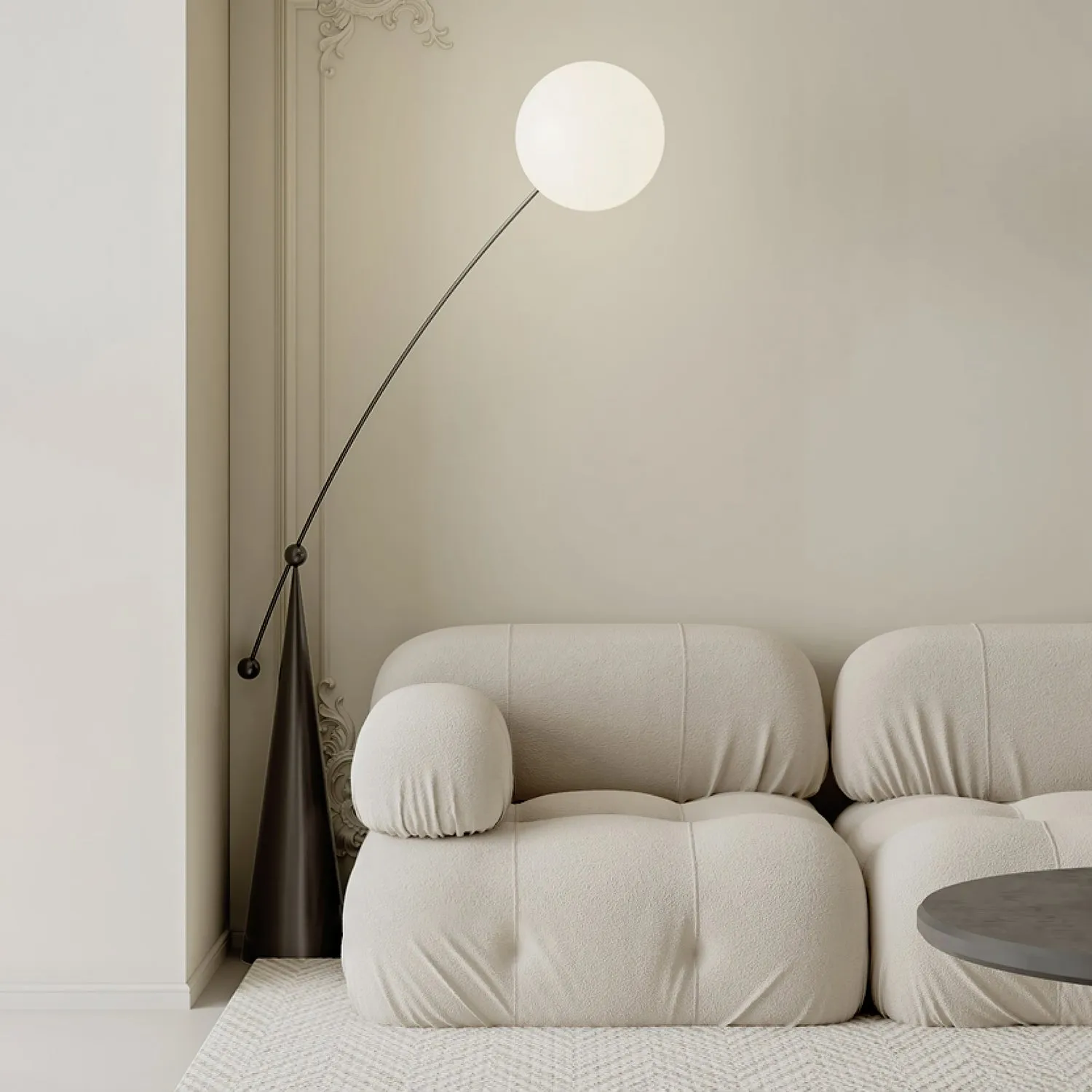 Opal Arc Floor Lamp