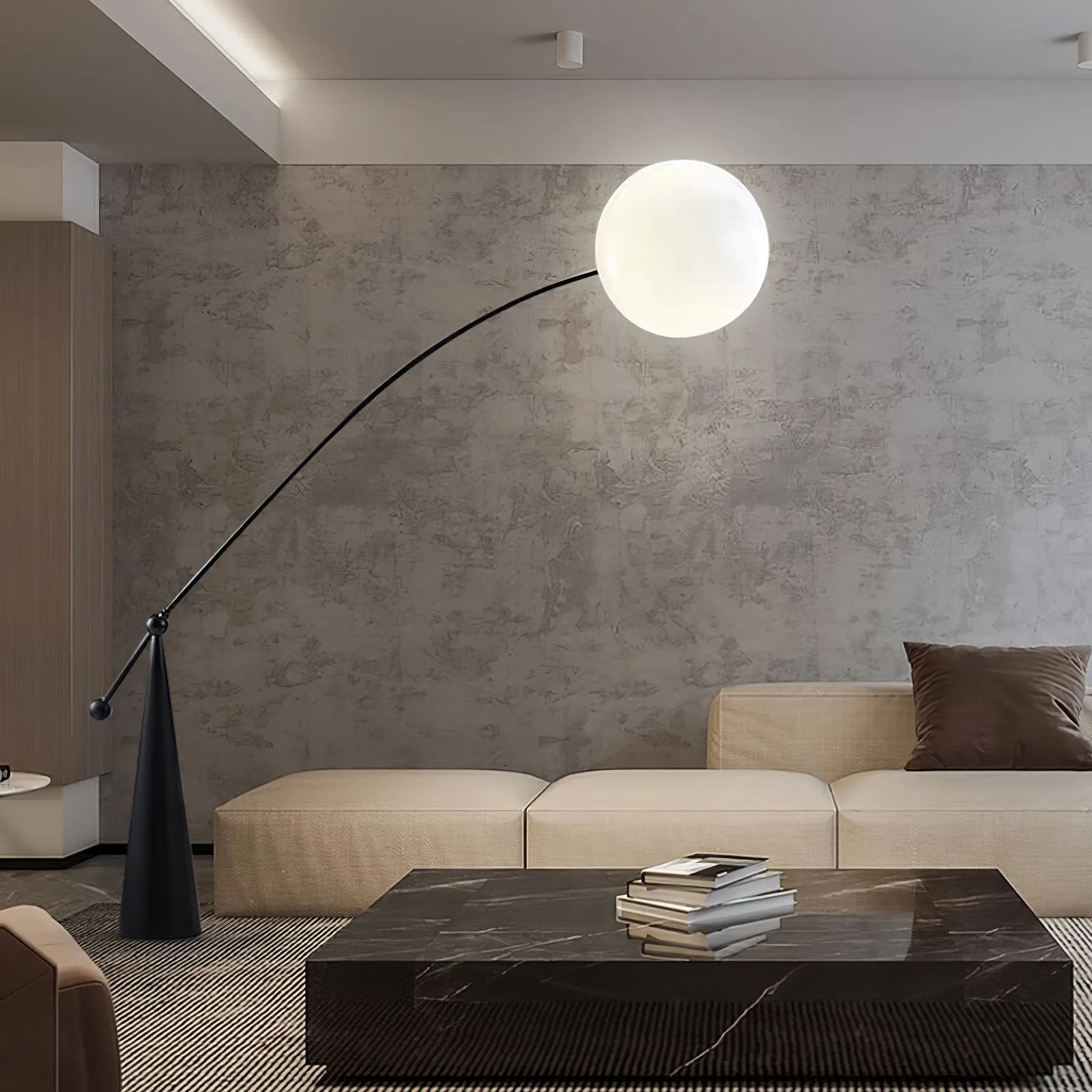 Opal Arc Floor Lamp