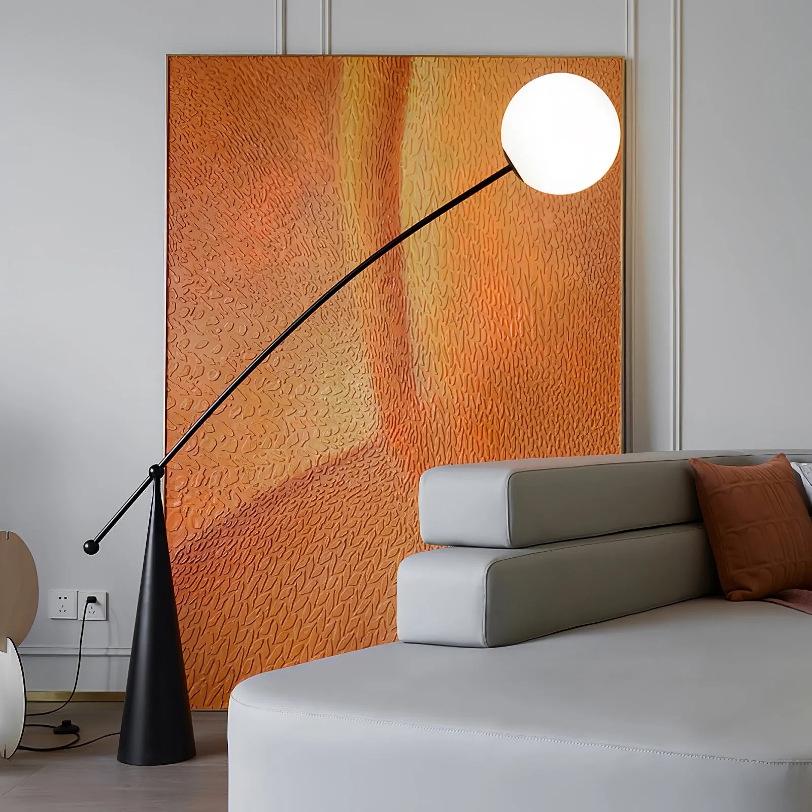 Opal Arc Floor Lamp