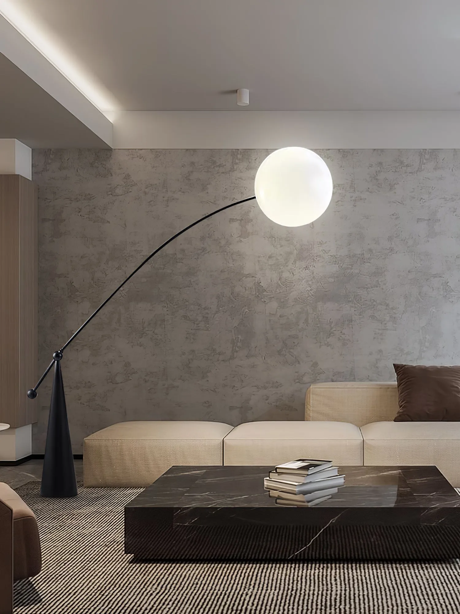 Opal Arc Floor Lamp