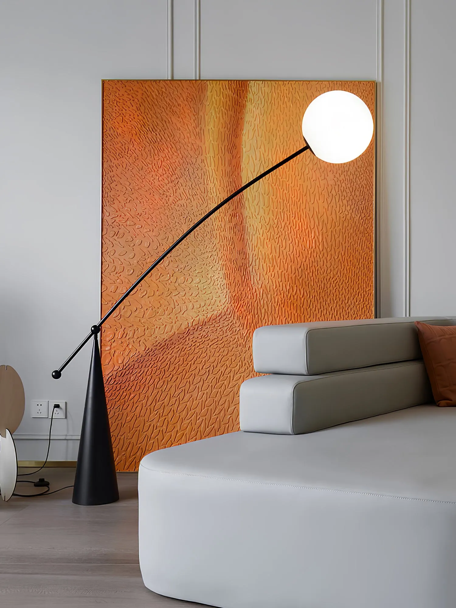 Opal Arc Floor Lamp