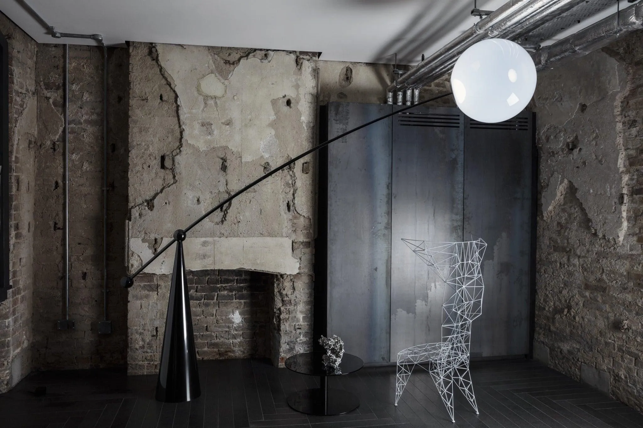 Opal Arc Floor Lamp