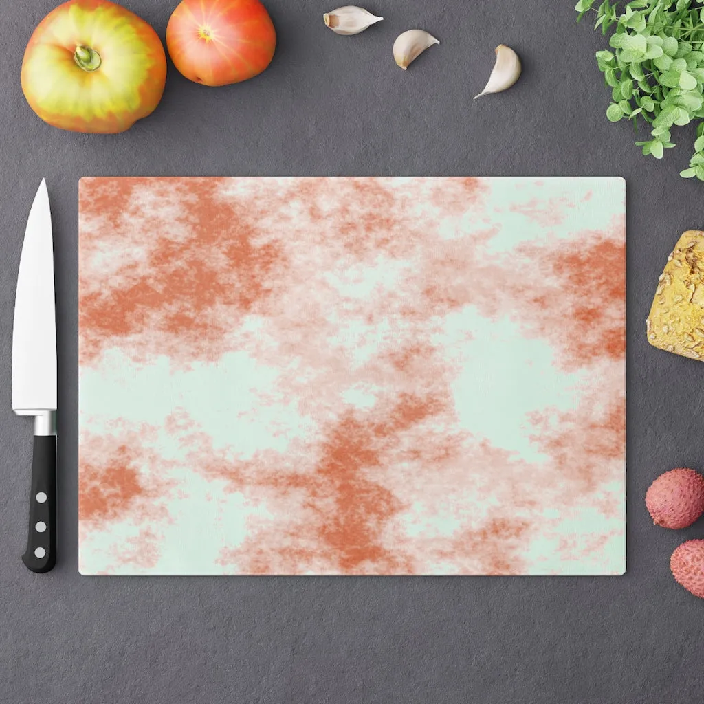 Orange Clouds Cutting Board