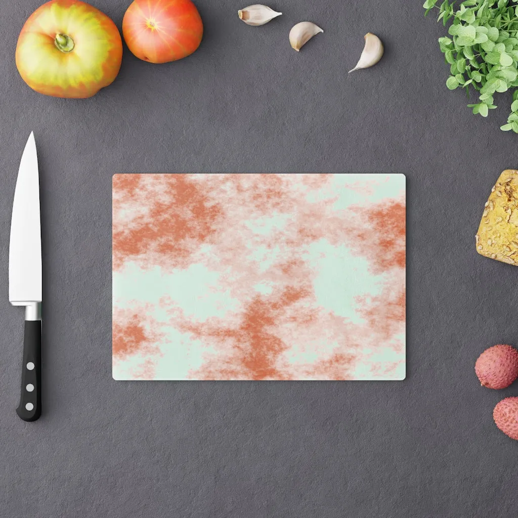 Orange Clouds Cutting Board