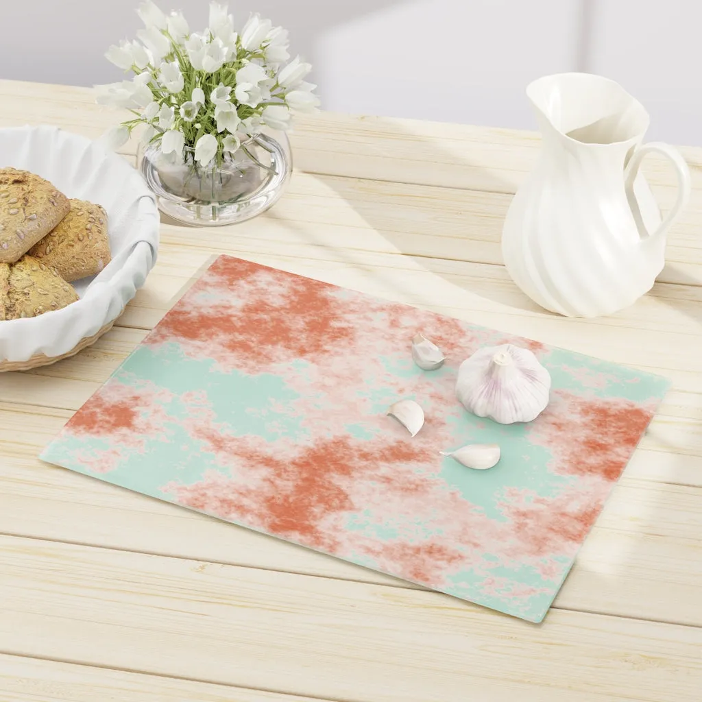 Orange Clouds Cutting Board