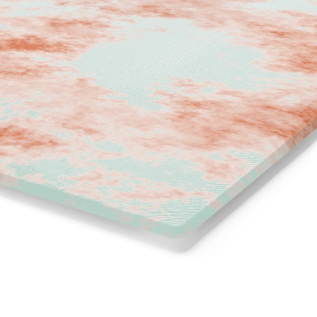 Orange Clouds Cutting Board