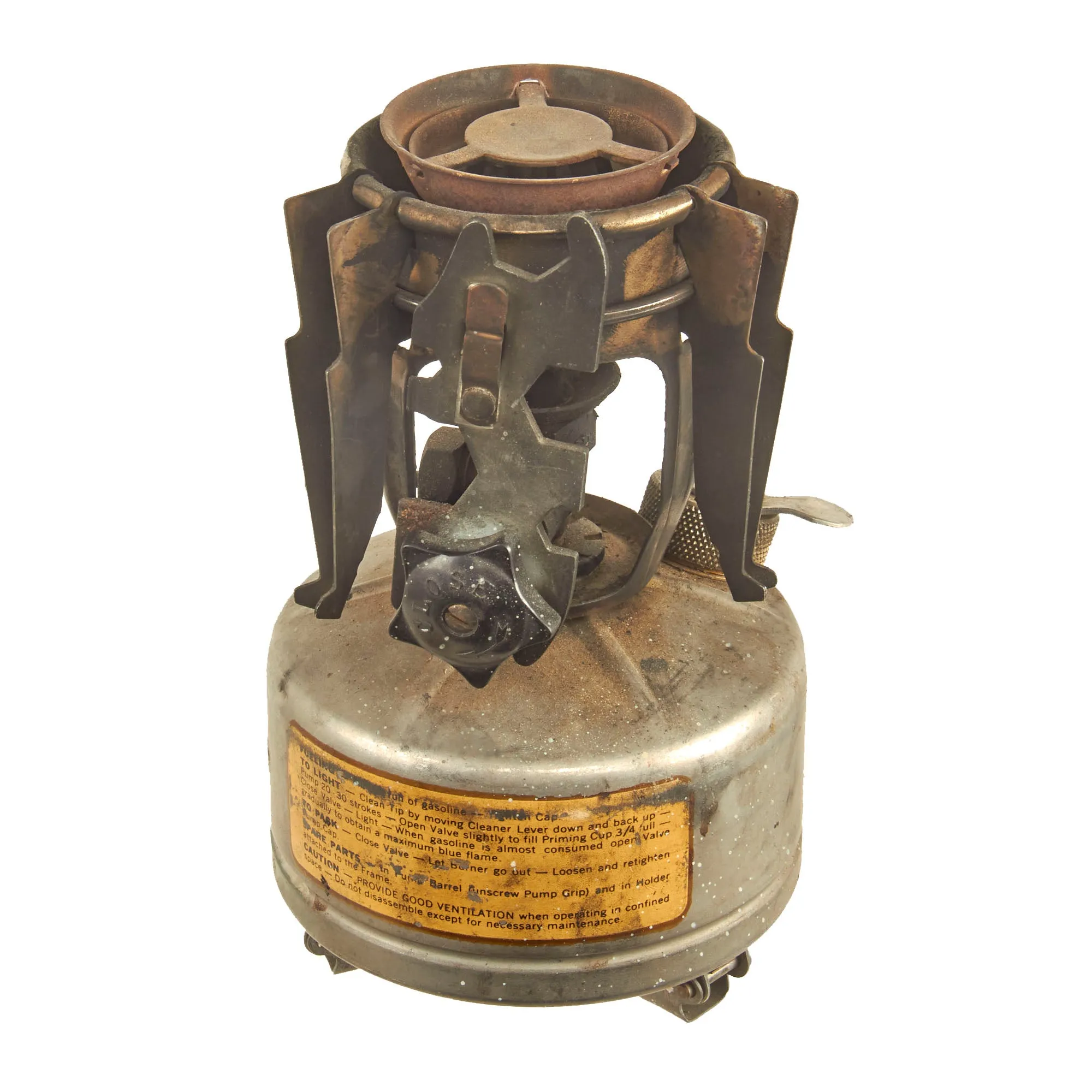 Original U.S. WWII M-1942 MOD Camp Stove With Original Quartermaster Box