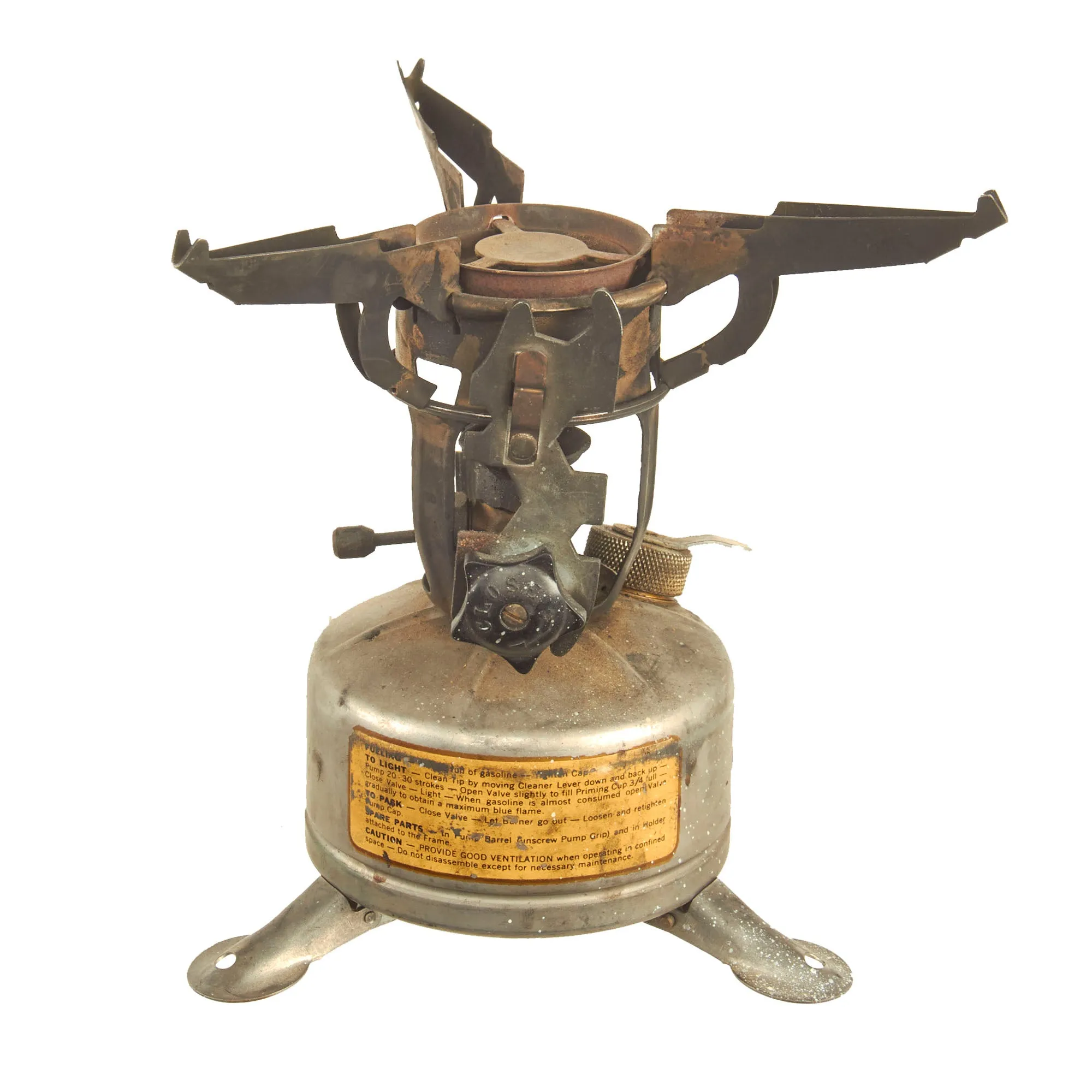 Original U.S. WWII M-1942 MOD Camp Stove With Original Quartermaster Box