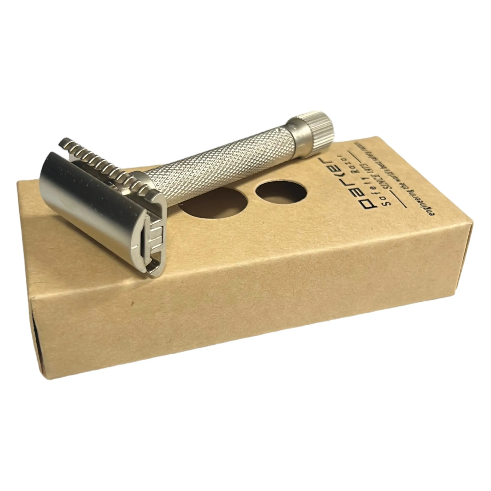 Parker Variant Adjustable Open Comb Safety Razor - Satin Chrome