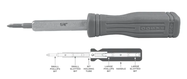 Pasco 4208-C 6-in-1 Screwdriver