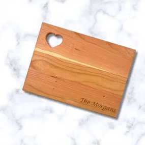 Personalized Heart Cutting Board