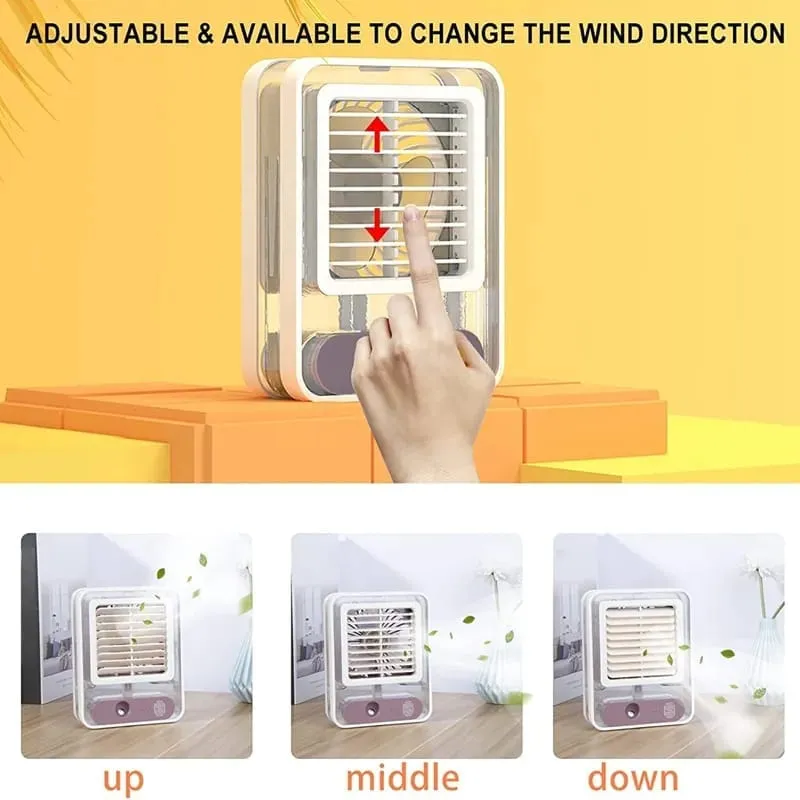 Portable Desktop Air Conditioner USB Mini Air Cooler Fan