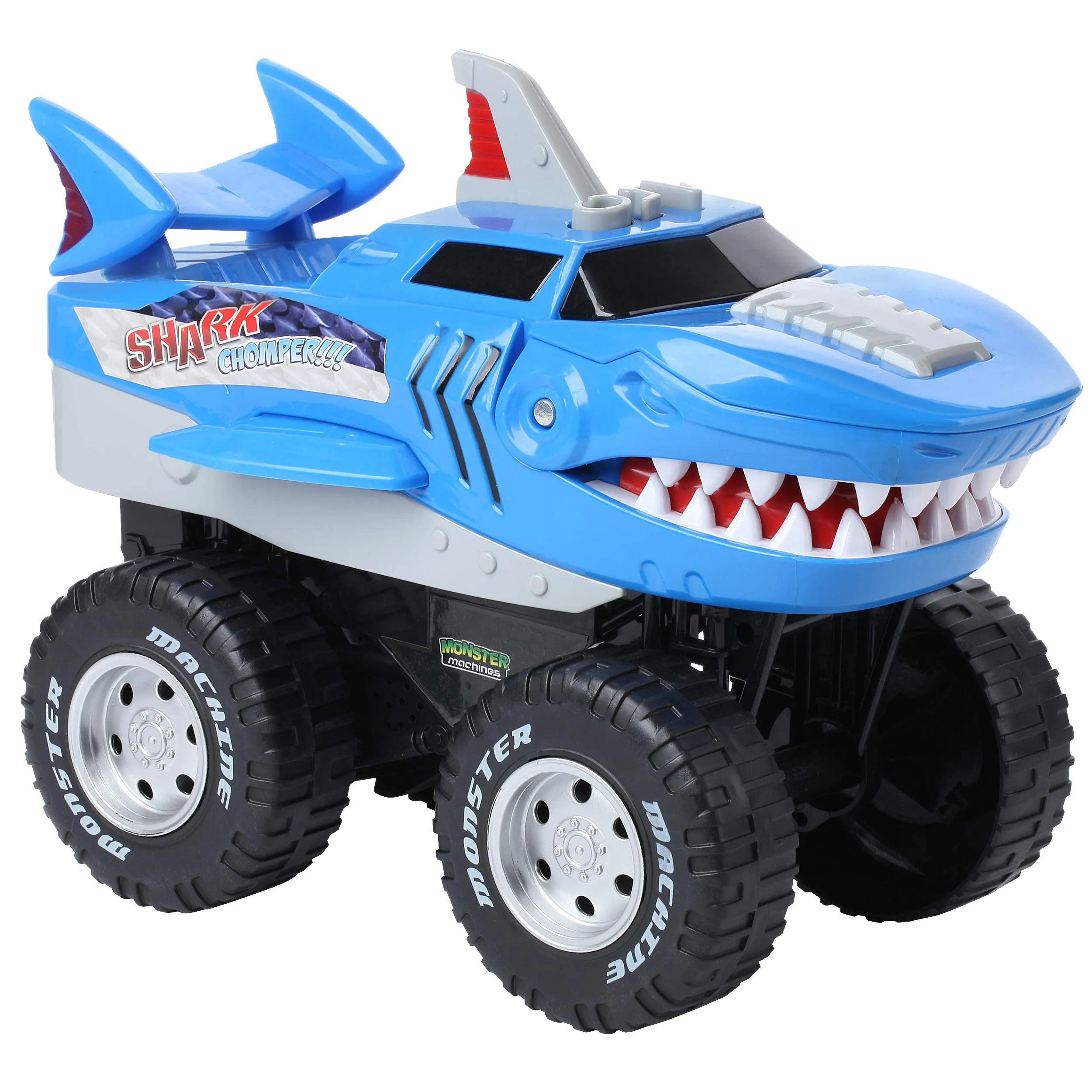 Powerful Crocodile Chomper Monster Truck - Battery Powered Crocodile Car Lights Up