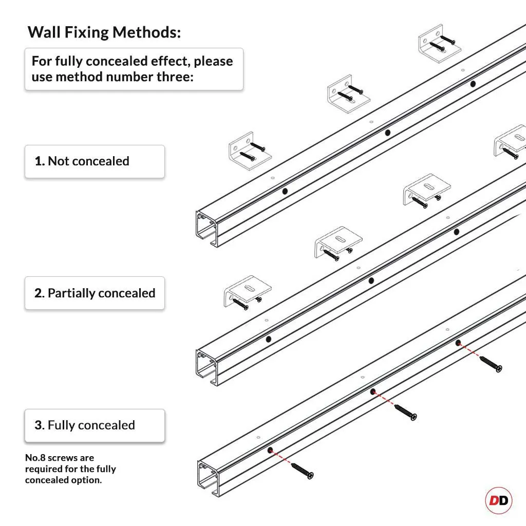 Premium Double Sliding Door & Wall Track - Belize Light Grey Door - Prefinished