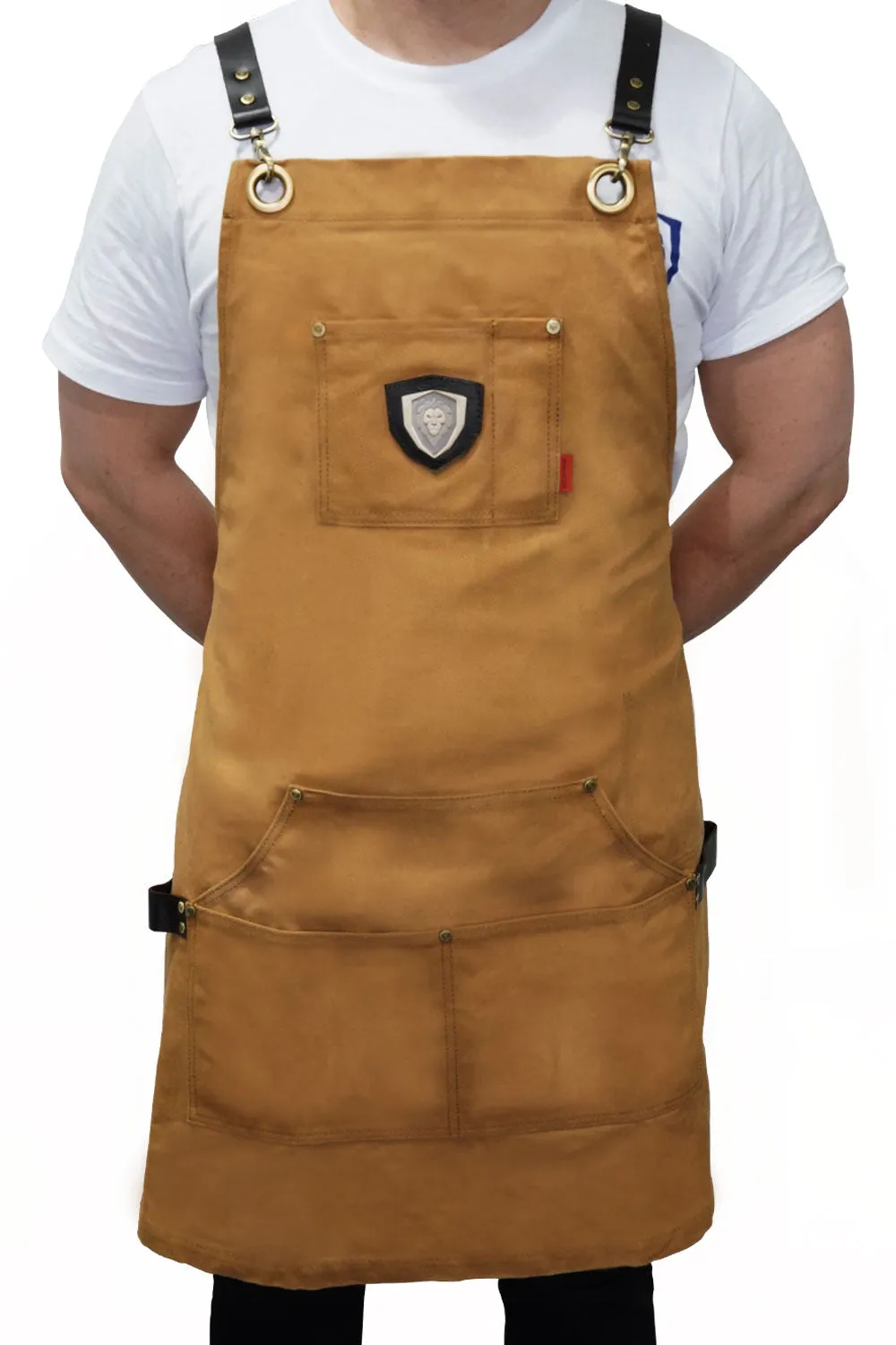 Professional Chef Apron | Brown 'Desert Drifter' | Heavy-Duty Waxed Canvas | Dalstrong ©