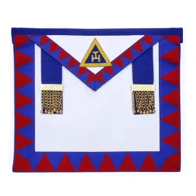 Provincial English Royal Arch Apron - Red & Blue