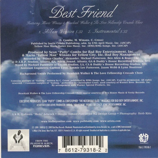 Puff Daddy - Best Friend (CD, Single, Car) (M)