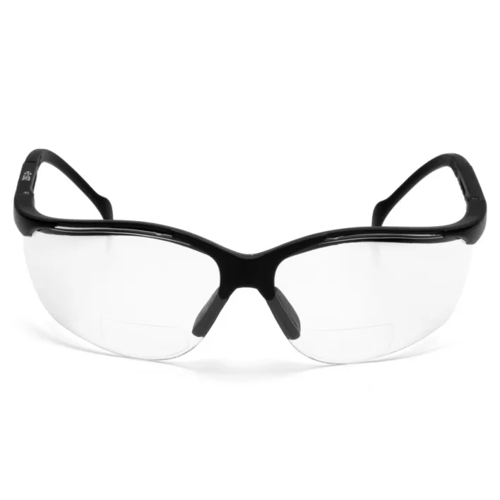 Pyramex Venture 2 Reader Safety Glasses, Clear Lens with RX Bifocal, Adjustable Temples, and Rubber Nosepiece