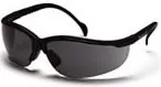 Pyramex Venture II Black Frame Gray Lens Safety Glasses, Pair