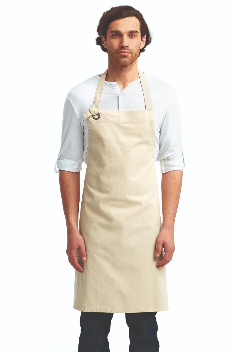 "Calibre" Heavy Cotton Canvas Adjustable Bib Apron (No Pockets)