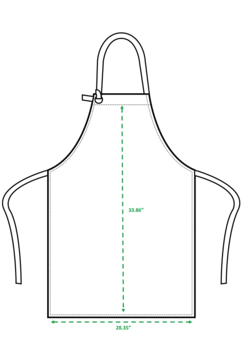 "Calibre" Heavy Cotton Canvas Adjustable Bib Apron (No Pockets)