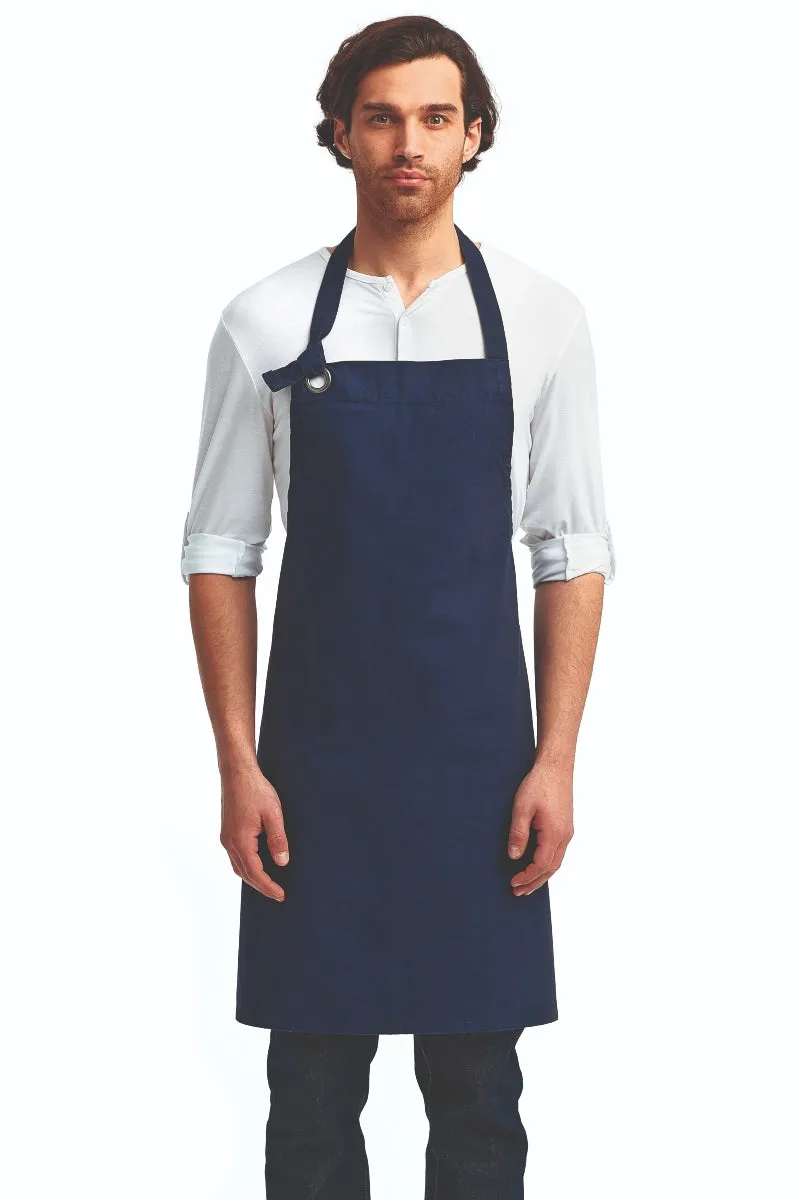 "Calibre" Heavy Cotton Canvas Adjustable Bib Apron (No Pockets)