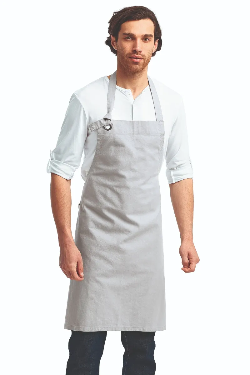 "Calibre" Heavy Cotton Canvas Adjustable Bib Apron (No Pockets)