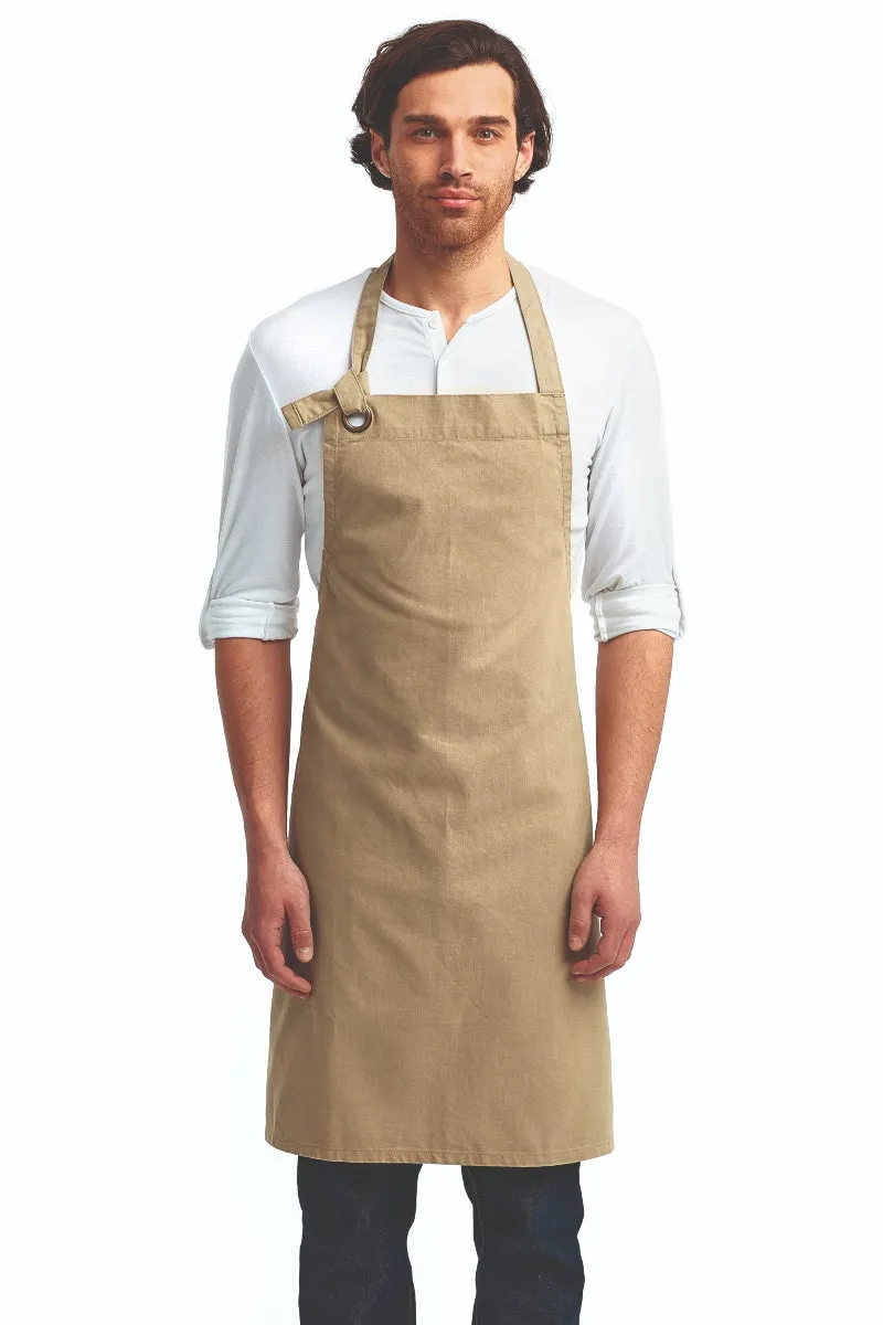 "Calibre" Heavy Cotton Canvas Adjustable Bib Apron (No Pockets)