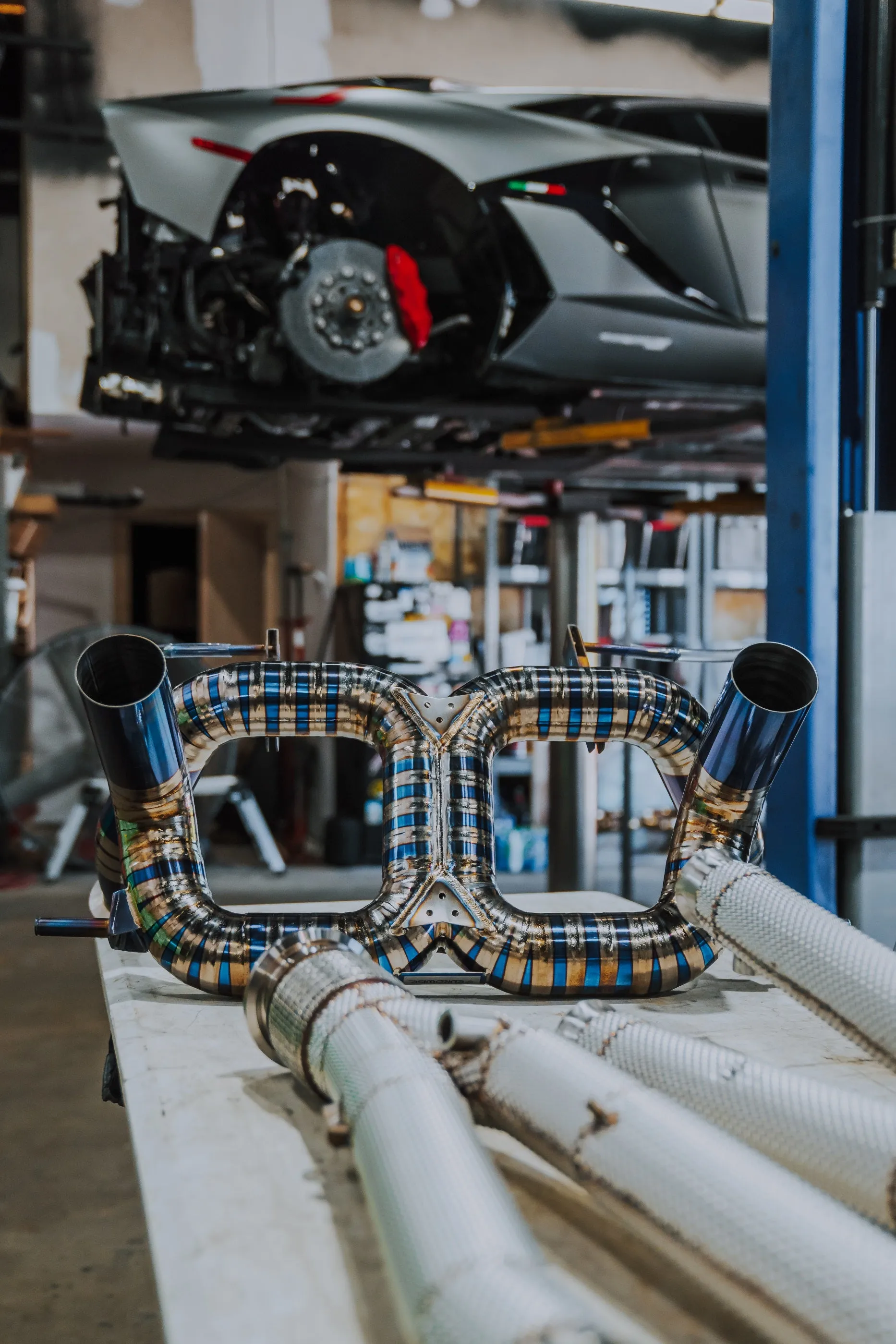 RACE TEST PIPES EXHAUST SYSTEM - AVENTADOR (SVJ)