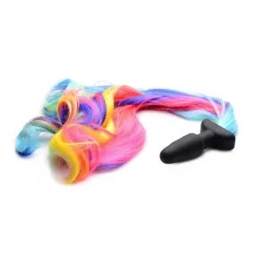 Rainbow Pony Tail Anal Plug