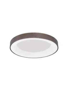 RAN Brushed Coffee Aluminium & Acrylic Dimmable Warm Light Ring Flush Large - ID 10619