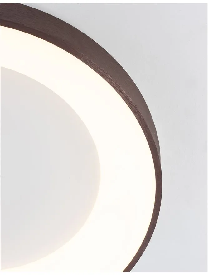 RAN Brushed Coffee Aluminium & Acrylic Dimmable Warm Light Ring Flush Large - ID 10619