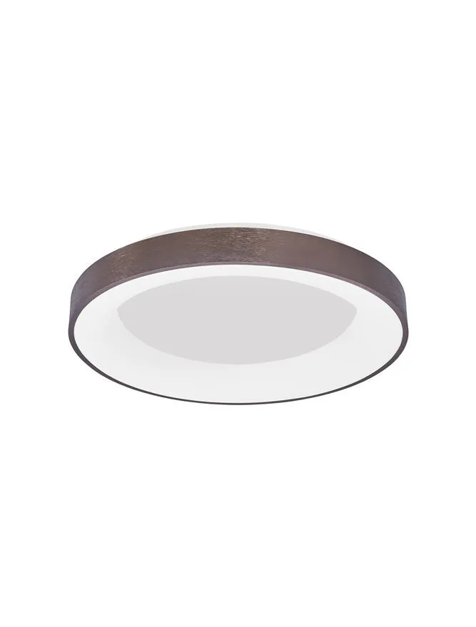 RAN Brushed Coffee Aluminium & Acrylic Dimmable Warm Light Ring Flush Large - ID 10619