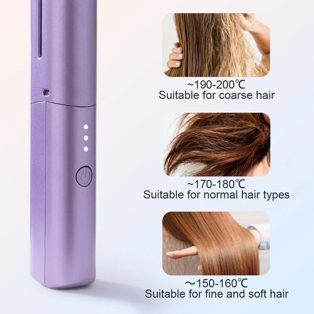 Rechargeable Hot Comb Hair Straightener Cordless