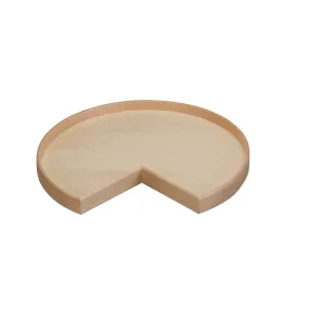 Rev-A-Shelf / LD-4NW-401-28BS-1 / Natural Wood Kidney-Shaped Lazy Susan for Corner Base Cabinets w/ Swivel Bearing