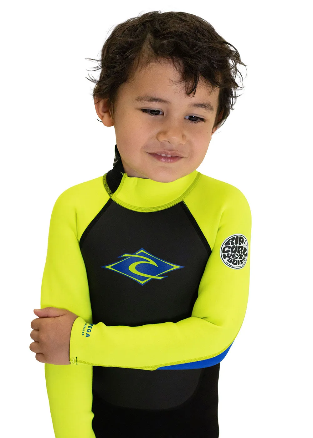 Rip Curl Boys Groms Omega Back Zip 3/2mm Steamer Wetsuit