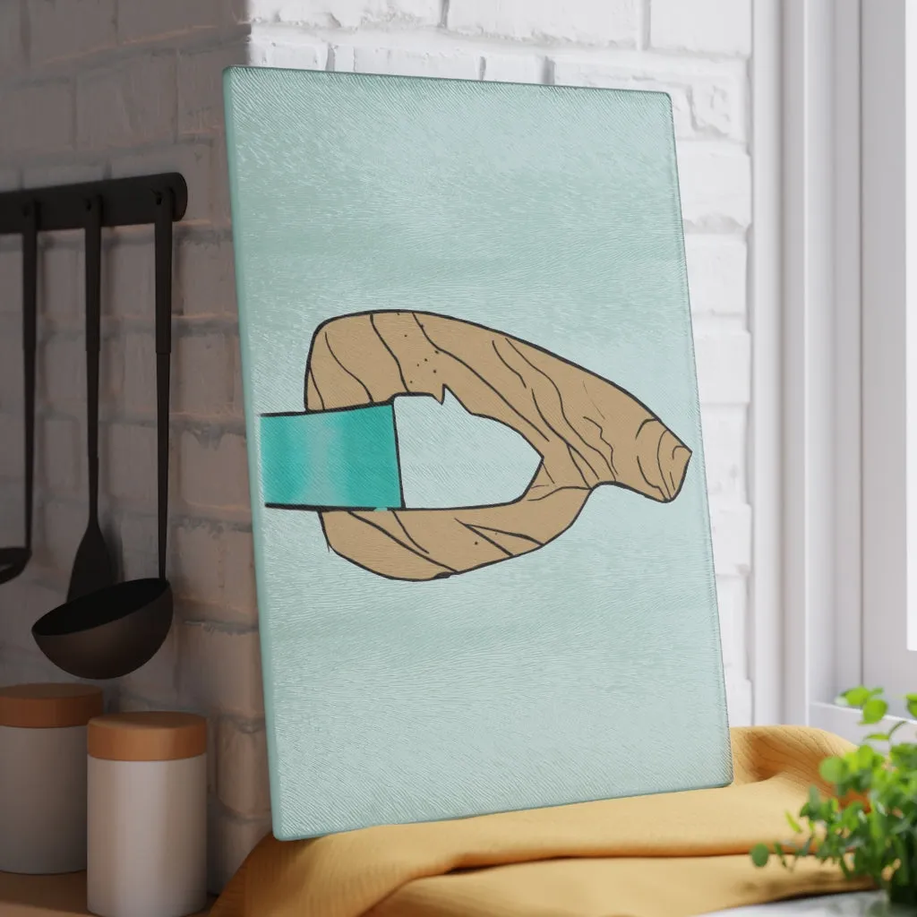 Rock with Water Glass Cutting Board