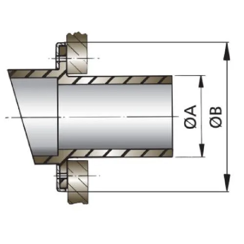 Rubber Transom Exhaust Connection - Hose Dia: 76 & 90mm