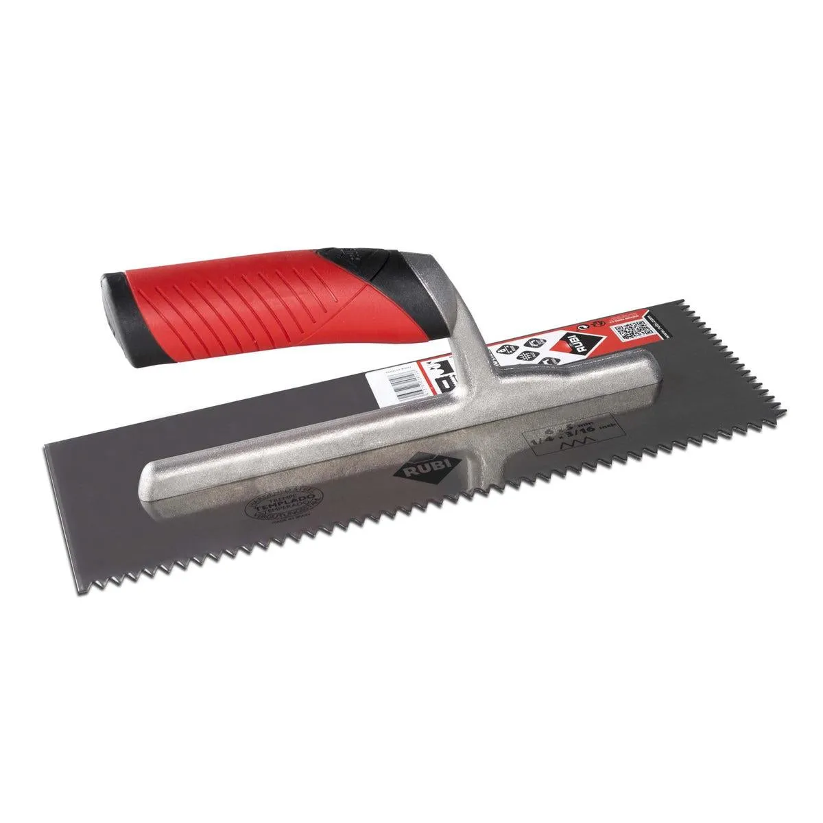 RUBI Tools 11" Open Rubiflex Triangular V Notched Trowel (1/4" x 3/16")