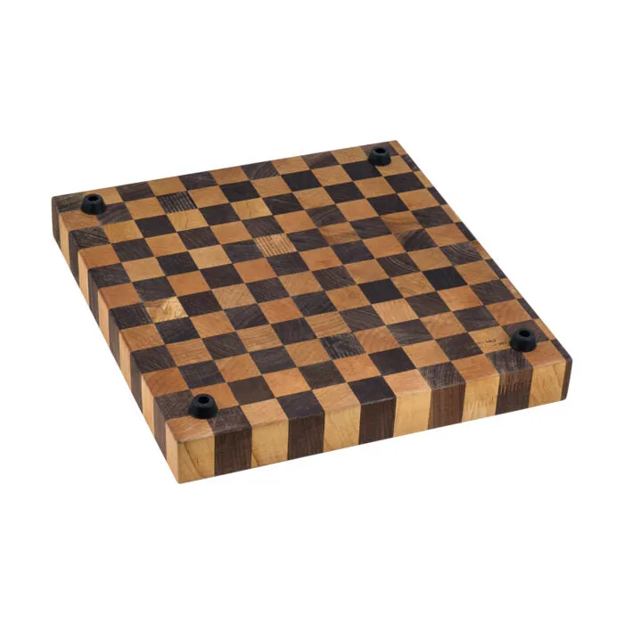 Ruvati 17 x 16 x 2 inch thick End-Grain American Walnut and Maple Checkered Butcher Block Solid Wood Cutting Board – RVA2445CHK