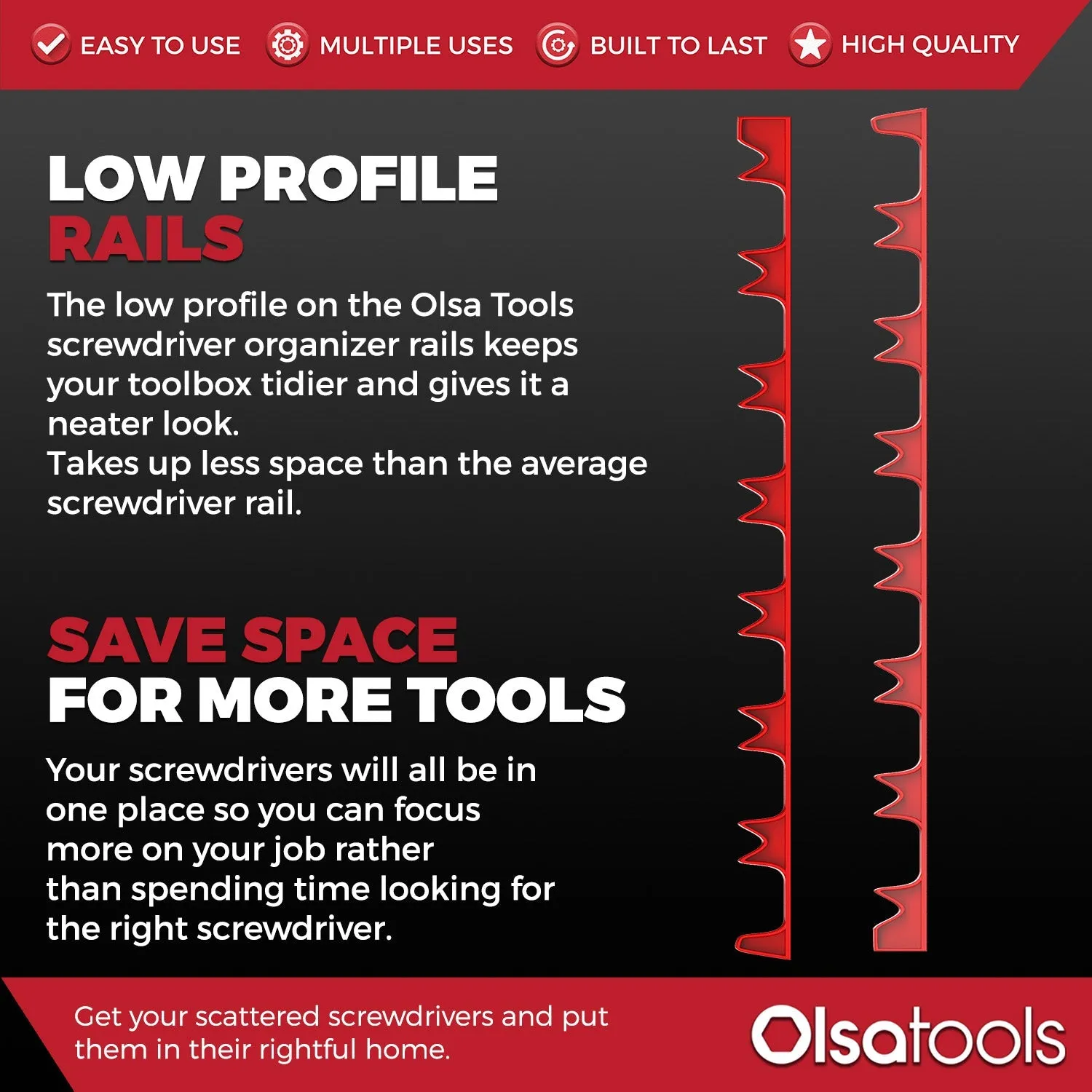 Screwdriver Organizer Rails