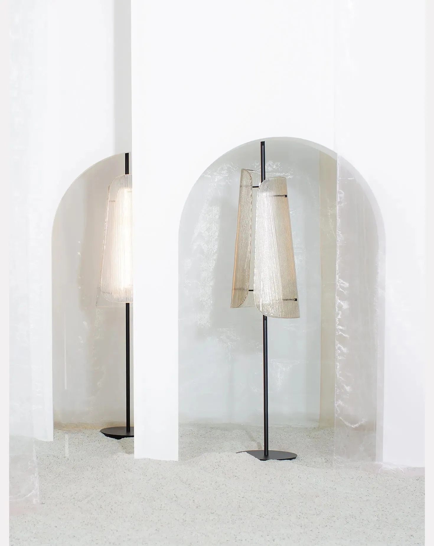 Sebastian Herkner Bent Smokey Grey Floor Lamp