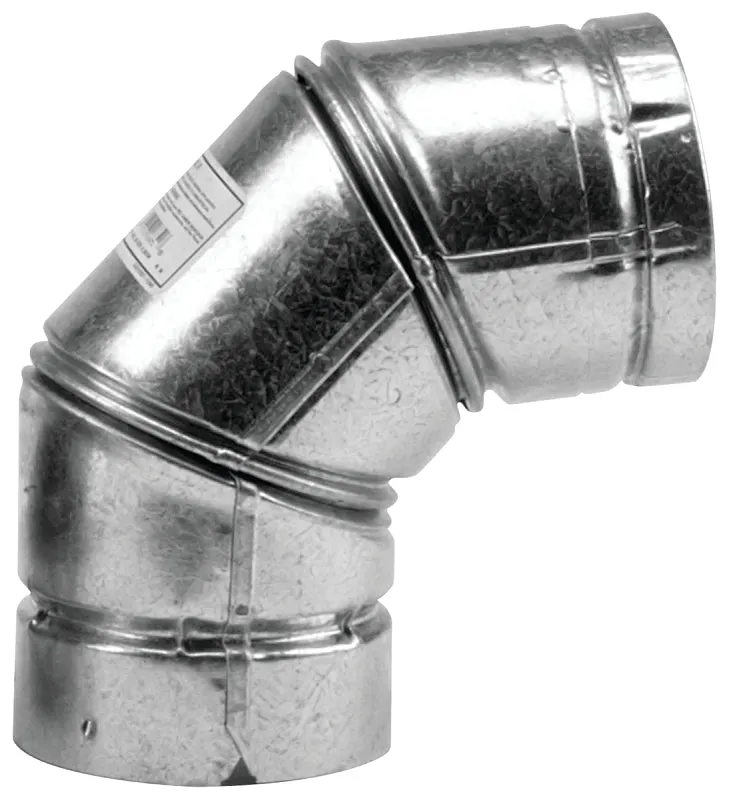 Selkirk PELLET PIPE 243231/243230 Stove Pipe Elbow, 90 deg Angle, 3 in, Stainless Steel, Galvanized :EA: QUANTITY: 1