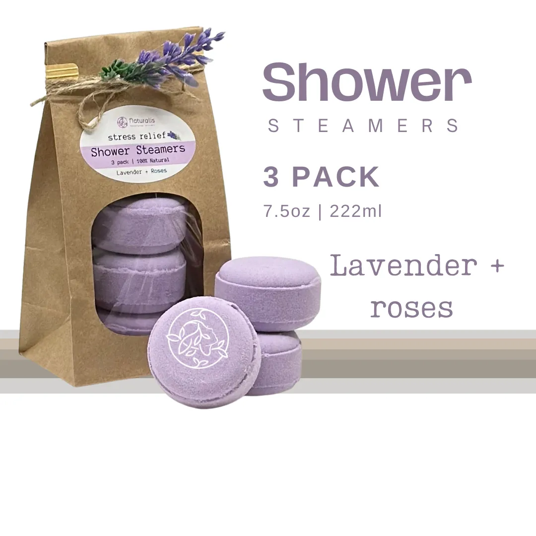 Shower Steamers<br>Stress Relief - Lavender<br>3 Pack