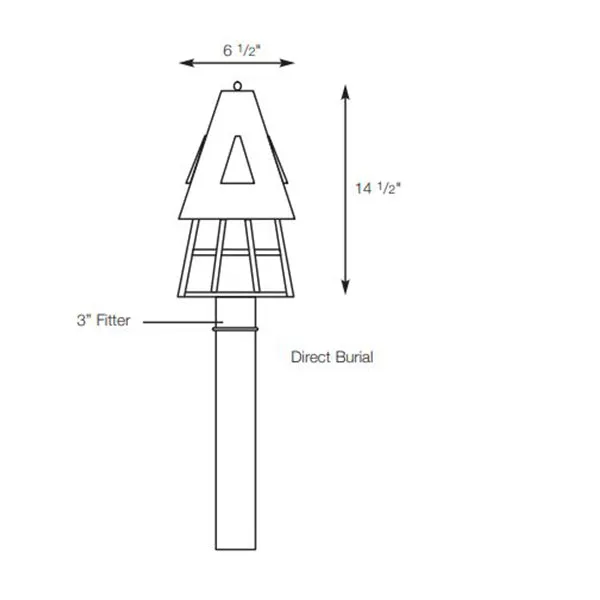 SPJ Lighting SPJ28-03B 18-1/2 Inch Post Lantern