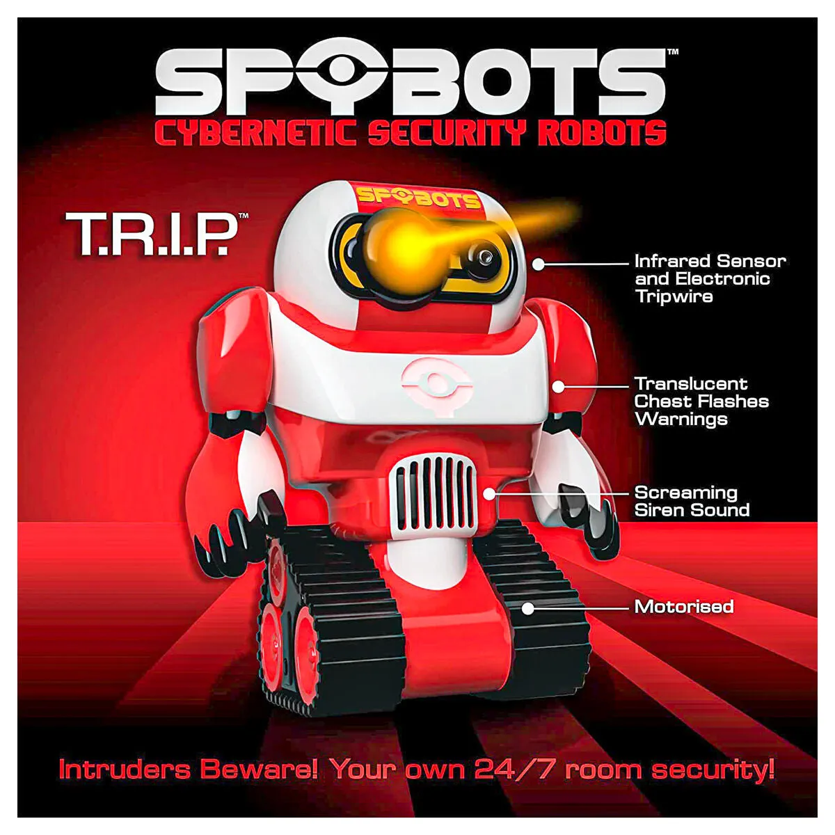 SpyBots Cybernetic Security T.R.I.P. LED Tripwire Alarm Robot