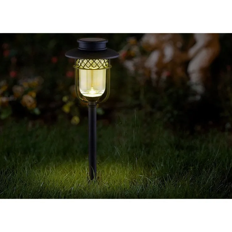 Stainless Steel Landscape, Path, and Garden Light - Black 4-Pack